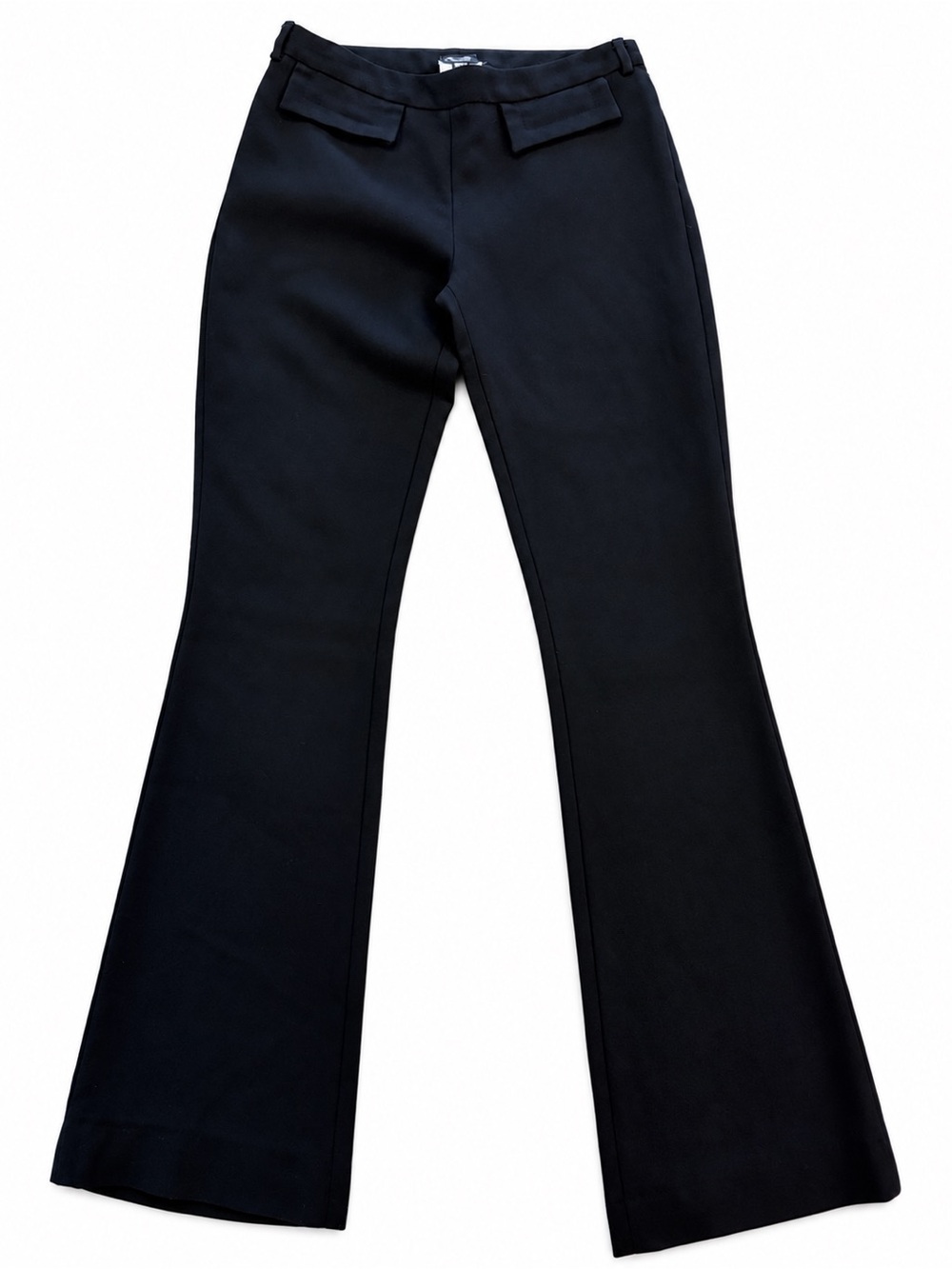 D&G Dolce & Gabbana Black Wool Flared Trousers Size 26 / IT 40